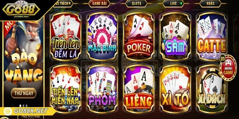 Game bài Go88 là một trong những sảnh cược vô cùng hot