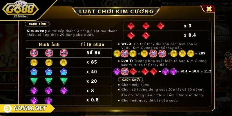 Quy tắc cơ bản của Kim cương GO88