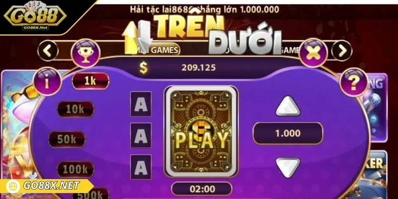 Quy tắc minigame Trên dưới